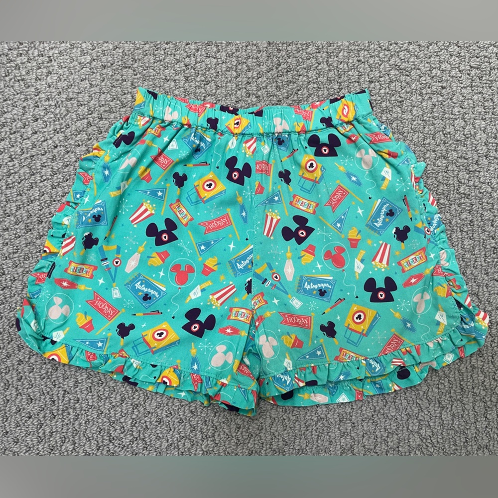 Disney KIDS Teal Play in the Park Shorts -7/8 RARE. LIMITED EDITION